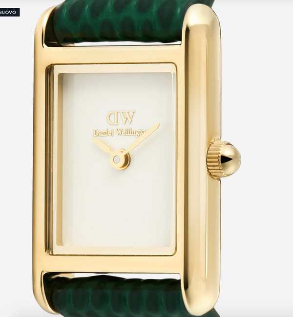 Orologio Daniel Wellington Bound Mini Black Lizard Gold White Ref. DW00100906