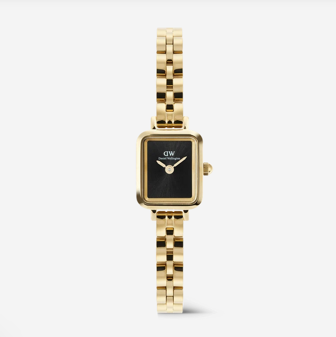 Orologio Daniel Wellington  Quadro Mini Arch 3-link Onyx Sunray Gold DW00100851