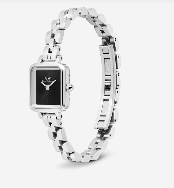 Orologio Daniel Wellington Quadro Mini Arch 3-link Onyx Sunray Silver DW00100845