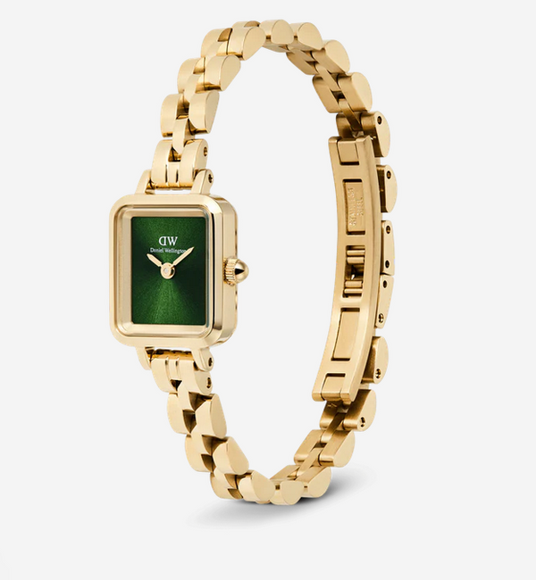 Orologio Daniel Wellington  Quadro Mini Arch 3-link Emerald Sunray Gold DW00100852