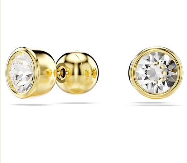 Orecchini Swarovski a lobo Imber Taglio Round, Bianchi, Placcato color oro Ref. 5681552