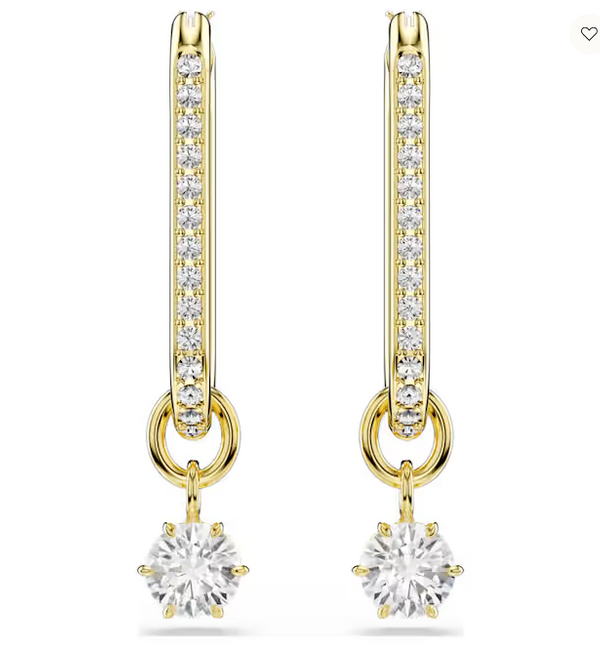 Orecchini Swarovski  Orecchini pendenti Constella Taglio Round, Bianchi, Placcato color oro Ref. 5728587