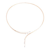 Collana Magic Wire in Oro 18 Kt e Diamanti  Silenzio collana OPEN a 3 fili 320