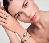 Orologio Daniel Wellington Quadro Mini Arch 3-link White Sunray Silver DW00100844