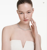 Collana Swarovski Una Angelic Taglio Round, Blu, Placcato rodio Ref. 5733402