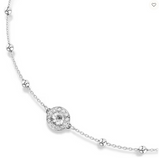 Swarovski Collana Pendente Una Angelic Taglio Round, Motivi a doppia faccia, Bianco, Placcato rodio Ref. 5733116