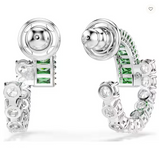 Orecchini a cerchio Matrix Taglio misto, Verdi, Placcato rodio Ref. 5732264