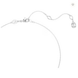 Swarovski Collana Pendente a Y Una Angelic Taglio Round, Bianco, Placcato rodio