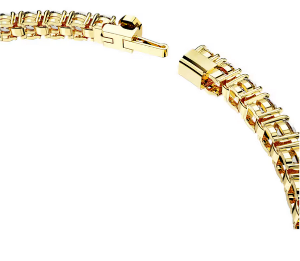 Bracciale Swarovski Braccialetto Matrix Tennis Taglio Round, Bianco, Placcato color oro Ref. 5657664