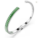 Bracciale Swarovski rigido Matrix Taglio misto, Verde, Placcato rodio Ref. 5722461