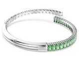 Bracciale Swarovski rigido Matrix Taglio misto, Verde, Placcato rodio Ref. 5722461