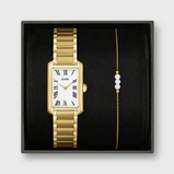 Orologio CLUSE Gift Box Belisenna Watch Steel, White & Pearl Chain Bracelet, Gold Colour  CG15001