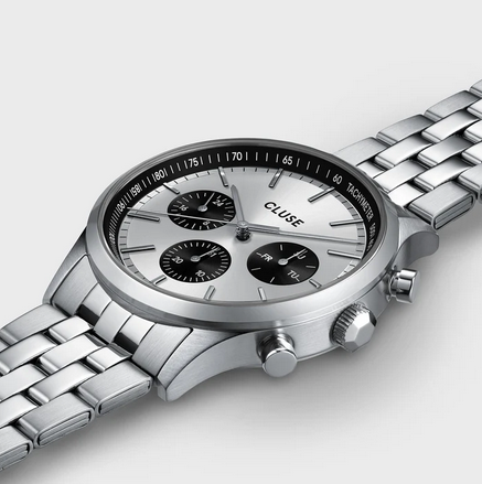 Orologio Cluse Anthéor Multifunction Watch Steel Black Silver Colour CW21007