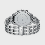 Orologio Cluse Aravis Dual Timer Watch Steel Black Silver Colour CW25603