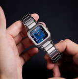 Orologio Cluse Quadrus Watch Steel Blue Silver Colour CW25701