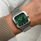Orologio Cluse Quadrus Watch Steel Green Silver Colour CW25702