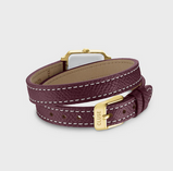 Orologio Cluse Gracieuse Mini Watch Double Leather Wine Gold Colour CW15503