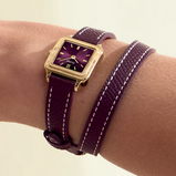 Orologio Cluse Gracieuse Mini Watch Double Leather Wine Gold Colour CW15503