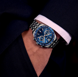 Orologio Cluse Aravis Dual Timer Watch Steel Blue Silver Colour CW25601