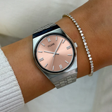 Orologio Cluse Retro 70's Watch Steel Light Salmon Silver Colour CW35101
