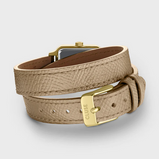Orologio Cluse Gracieuse Petite Watch Double Leather Rugby Tan Gold Colour CW11813