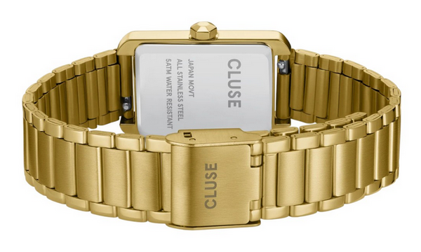 Orologio Cluse Donna Solo Tempo in Acciaio Dorato Cassa Rettangolare CW15001