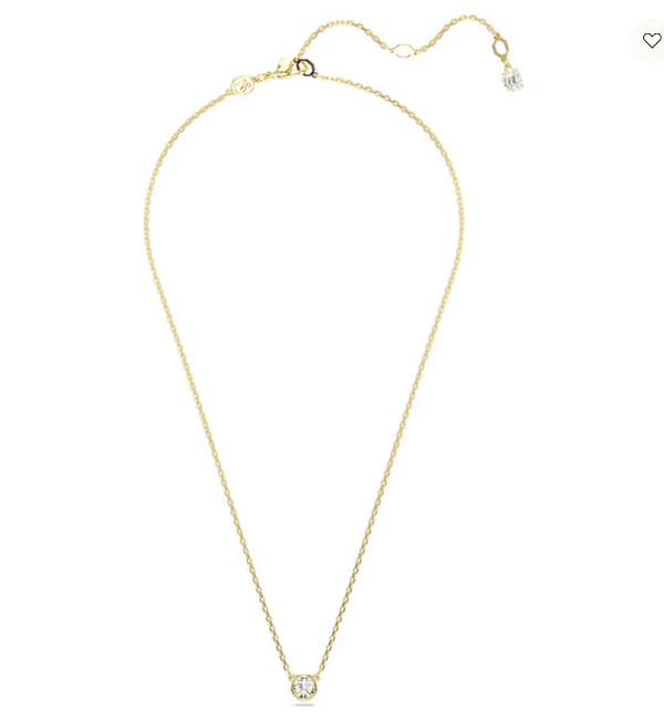 Swarovski Collana Pendente  Pendente Imber Taglio Round Bianco Placcato color oro Ref. 5684511