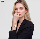 Orologio Daniel Wellington Petite Mini Arch 3-Link Two Tone Gold Bianco Bicolore Ref. DW00100923