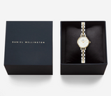 Orologio Daniel Wellington Petite Mini Arch 3-Link Two Tone Gold Bianco Bicolore Ref. DW00100923