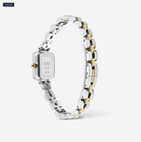 Orologio Daniel Wellington Quadro Mini Arch 3-Link Two Tone Gold Bianco Bicolore Ref. DW00100925