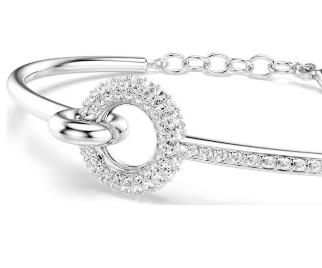 Bracciale Swarovski  Braccialetto  Bracciale rigido Dextera Taglio Round Bianco Placcato rodio Ref. 5743569