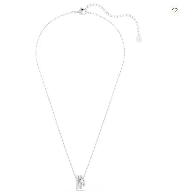 Swarovski Collana Pendente Hyperbola Taglio Round Bianco Placcato rodio Ref. 5737064