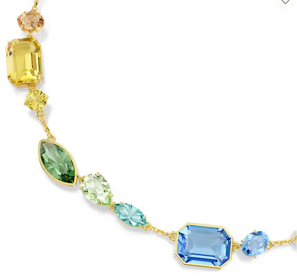 Swarovski Collana Pendente Gema Taglio misto Multicolore Placcato color oro Ref. 5741584