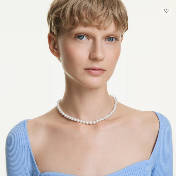 Swarovski Collana Matrix Crystal Pearl Bianca Placcato rodio Ref. 5747746