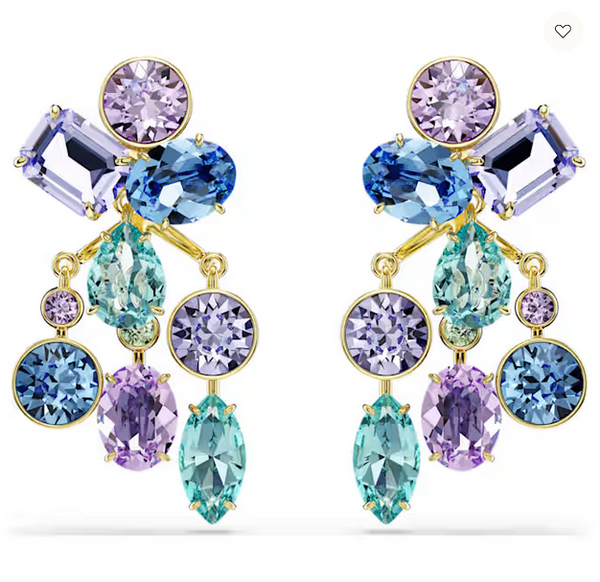 Orecchini Swarovski jacket Gema Taglio misto Multicolore Placcato color oro Ref. 5737450