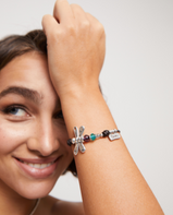 Bracciale UNOde50 con libellula placcato argento sterling e cristalli Ref. PUL2478