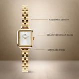 Orologio Daniel Wellington  Quadro Mini Arch 3-link White Sunray Gold  DW00100850