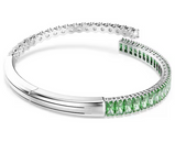 Bracciale Swarovski rigido Matrix Taglio misto, Verde, Placcato rodio Ref. 5722461