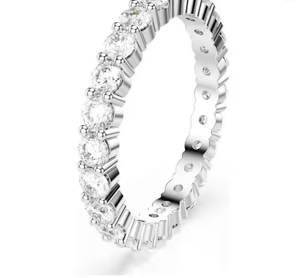 Anello Swarovski Matrix Vittore Taglio Round, Bianco, Placcato color argento Ref. 5705604