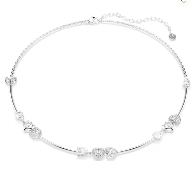 Swarovski Collana Idyllia Cuore con freccia Bianca Placcato rodio Ref. 5743411