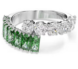 Anello Swarovski  Matrix Taglio misto, Verde, Placcato rodio Ref. 5722457
