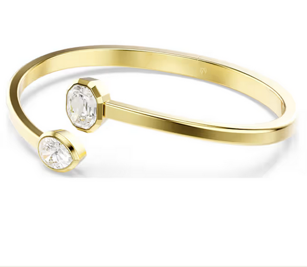 Bracciale Swarovski Braccialetto rigido Imber Taglio misto, Bianco, Placcato color oro Ref. 571315