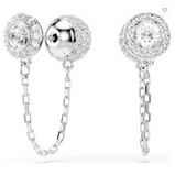 Orecchini a lobo pendenti Una Angelic Taglio Round, Bianchi, Placcato rodio REf.5732273