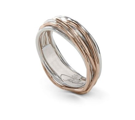 Filodellavita Classic 7 fili in Oro Rosa 9kt e Argento 925 AN7AR