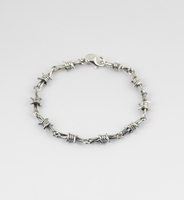 BRACCIALE ARGENTO NOVE25  MORBIDO ELEMENTI FILO SPINATO N25BRA00319