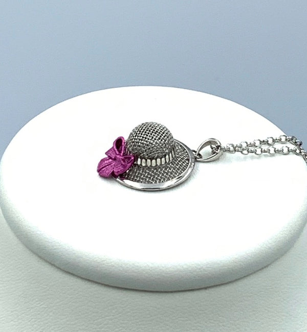 Collana con cappello pendente Chapeau in Argento C004
