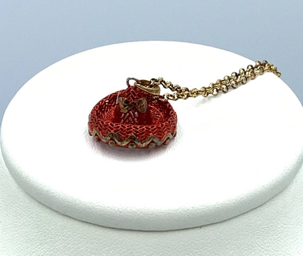 Collana con cappello pendente Chapeau in Argento C026