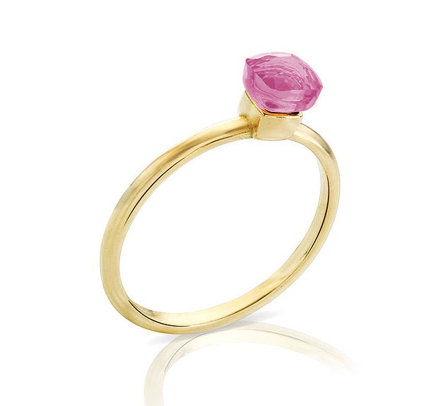 Anello al quarzo idrotermale LUXENTER Onix rifinito in oro giallo 18 carati - Fadino Anello al quarzo idrotermale LUXENTER Onix rifinito in oro giallo 18 carati - Fadino