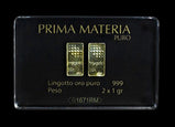 Lingotto in Oro 999 in blister  Prima Materia 2gr.