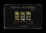 Lingotto Prima materia in Oro 999 in blister 3gr.